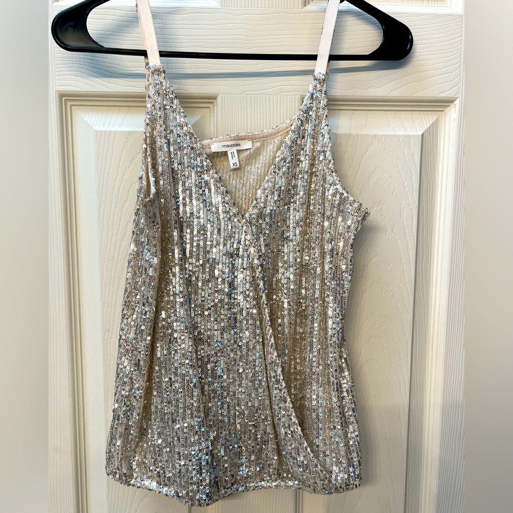 Silver Sparkle Top
